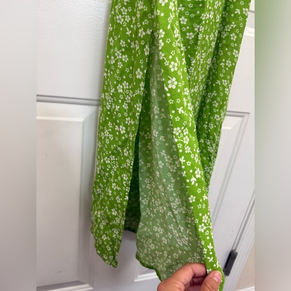 Reformation Green Crimini Floral Sleeveless Midi Dress Sz 2 Wedding Guest Party - Picture 4 of 9